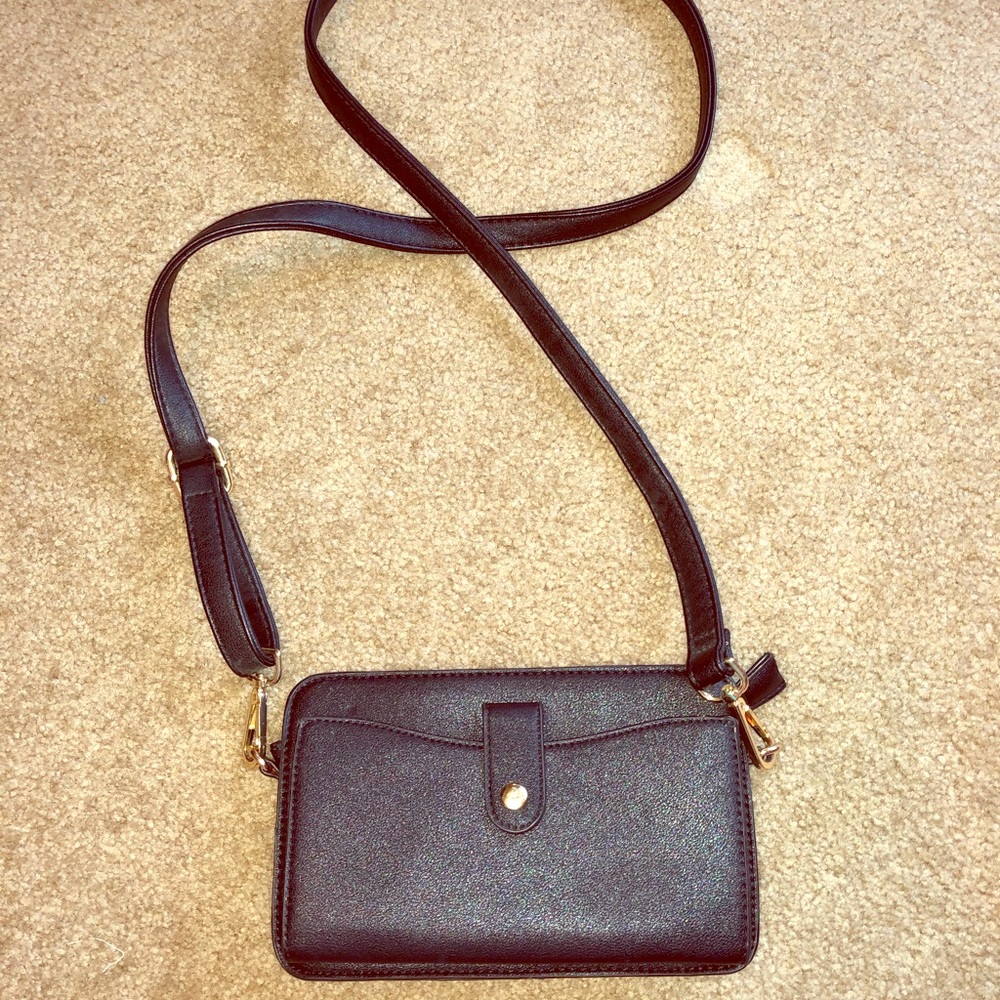 Crossbody black purse
